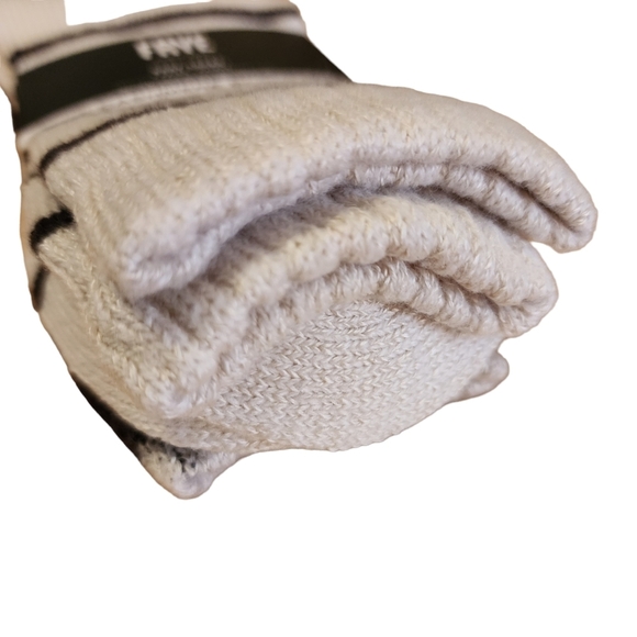 Frye Cashmere Blend 2pr Boot Socks Brown Beige Striped New - Picture 3 of 5